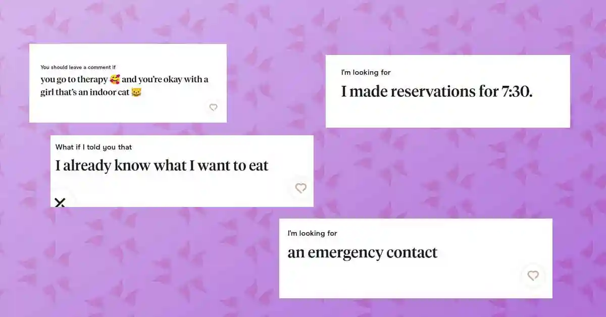 Overdone Hinge Prompts