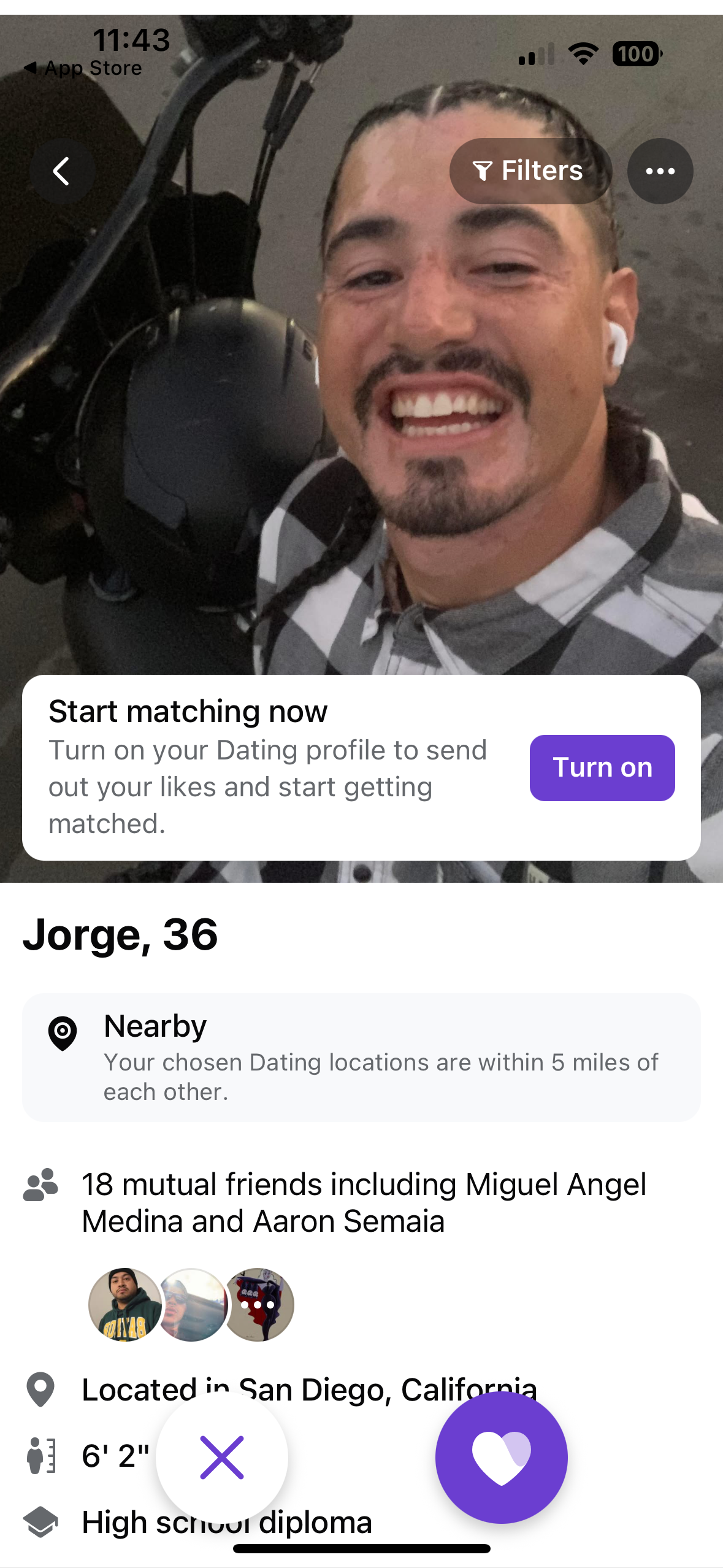 Jorge, 36 of San Diego, California, United States dating